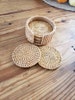 Woven Seagrass Coasters - set of 6 - rattan decor - wicker - boho 