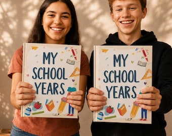 School Years Memory Book | School Photo Book | First Day of School | School Memory Book | Back to School | Preschool to Graduation | Gift