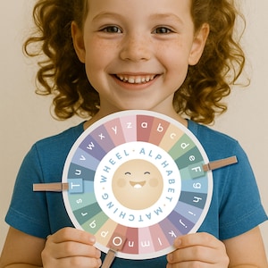 Alphabet Matching Wheel Game: Preschool Learning Activity (PDF)