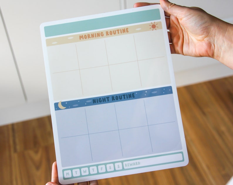 Daily Routine Chart Kids Daily Planner Magnetic Whiteboard - Etsy Canada