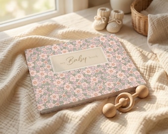 Baby Memory Book | Floral Design | First Year Keepsake Journal for Babies