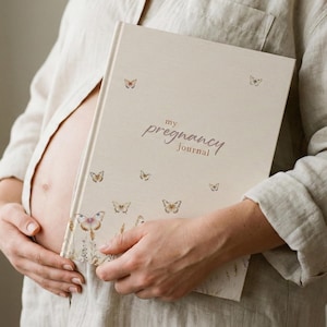 Pregnancy Journal: Guided Keepsake Diary, Baby Bump Planner, Butterfly Design