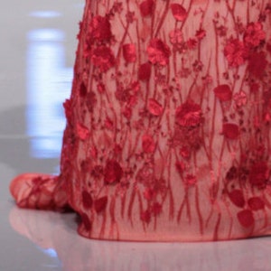 Red mother of the bride dress, Long romantic dress, Long evening dress, Couture formal dress, Prom cocktail dress, Elegant lace dress image 4