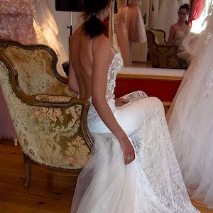 Romantic Rustic wedding dress, Sexy lace wedding dress, Country wedding dress, Sheath wedding dress, Bridal gown, Country rustic wedding