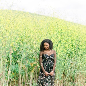 Embroidered Black Tulle Dress/ Floral maxi Elegant Embroidery Lace/ Mother of the Bride Dress wildflowers Long Embroidered dress Ball gown image 7