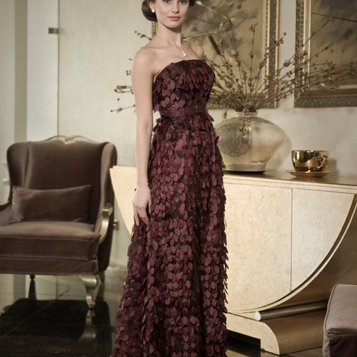 Classy Evening Gown With Leafs, Dark Purple Mother of the Bride Dress for Women, Purple Evening Dress With Leafs, Romantic Womens Dresses - Etsy Classy Evening Gown With Leafs, Dark Purple Mother of the Bride Dress for Women, Purple Evening Dress With Leafs, Romantic Womens Dresses - Etsy