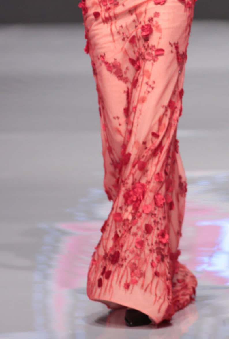 Red mother of the bride dress, Long romantic dress, Long evening dress, Couture formal dress, Prom cocktail dress, Elegant lace dress image 5