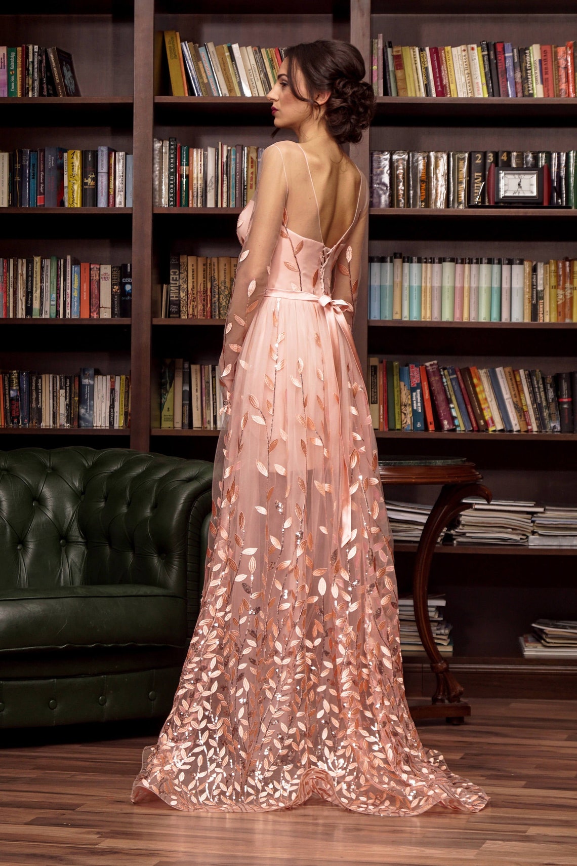 Tulle Long Formal Dress Eveing Prom Cocktail Dress in Pink Etsy