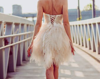 Short Bridal Dress in Champagne, Short Wedding Dress in Beige, Sexy Summer Wedding  Dress, Alternative Simple Wedding Dress, Modern Wedding - Etsy