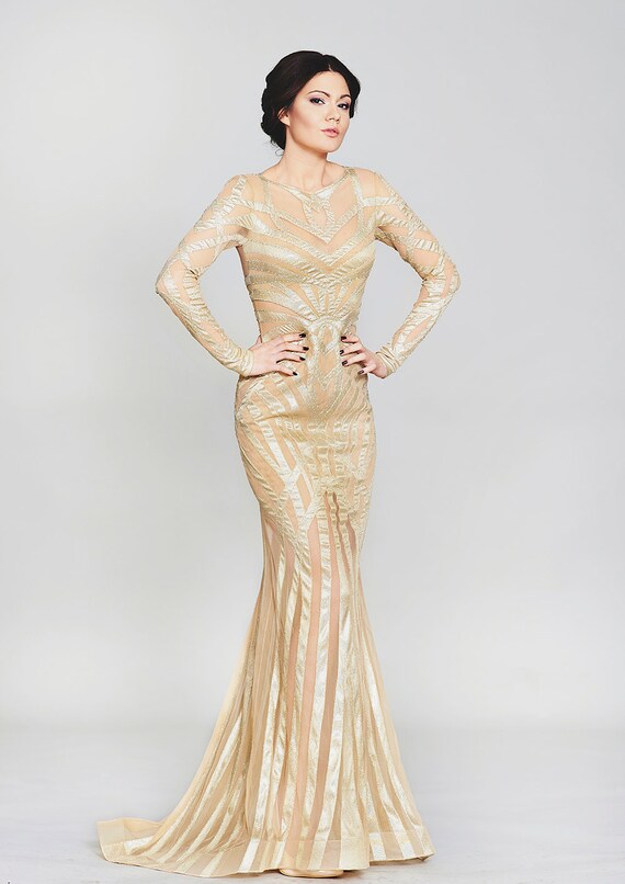 gold couture dress