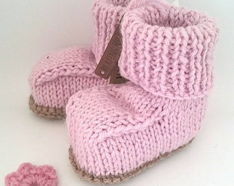 Wool booties; booties; knitted booties; new baby gift; baby shower gift; natural baby gift; ethical baby gift; wool baby booties