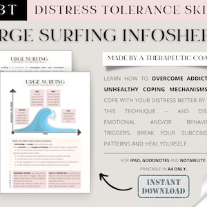 DBT URGE SURFING Infosheet -- Overcome Addiction / Emotional Regulation ...