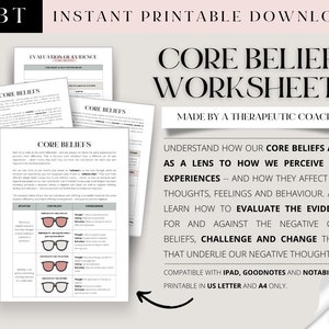 CHALLENGE CORE BELIEFS -- Self limiting beliefs/ Unhelpful thinking styles/ Cognitive restructuring/ Couples Therapy Counseling cbt