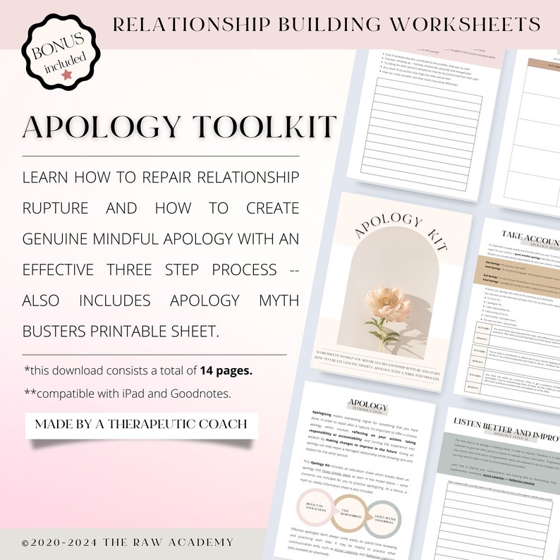 APOLOGY WORKSHEETS V2.0 -- Repair Relationship Rupture, Improve ...