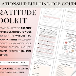 KIT DE FERRAMENTAS DE GRATIDÃO DE CASAIS - Construção e cura de relacionamentos para casais / Aconselhamento pré-marital / Terapia de casamento / Aconselhamento sobre namoro
