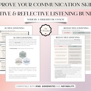 Paquete de ESCUCHA ACTIVA Y REFLECTIVA: mejore su comunicación, habilidades de escucha y resolución de conflictos (parejas/matrimonio/relación)