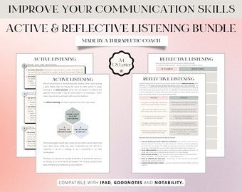 ACTIVE & REFLECTIVE LISTENING bundle -- Improve Your Communication, Listening Skills, Conflict Resolution  (couples/marriage/relationship)