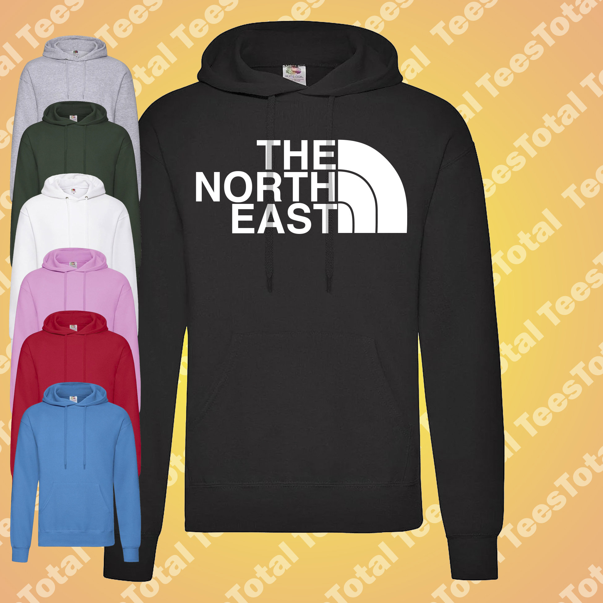 The North East Hoodie Northumberland Tyne Durham Newcastle England - Etsy UK
