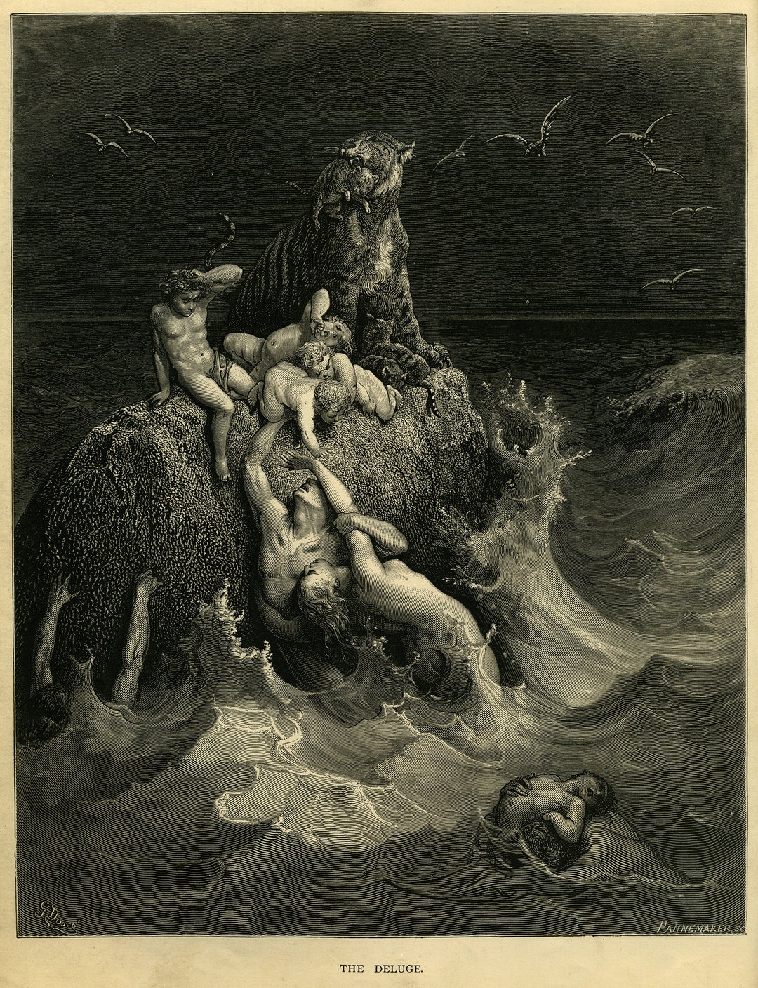Gustave Dore the Holy Bible, the Deluge Classic Art Poster