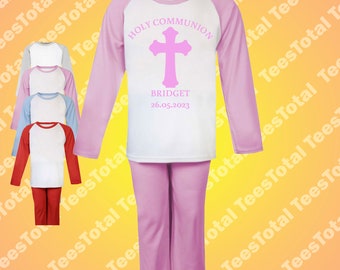 Pyjamas de Sainte Communion Personnalisés Pyjamas Filles Garçons Personnalisés Cadeaux