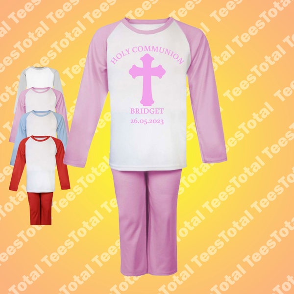 Personalised Holy Communion Pyjamas Custom Girls Boys Pyjamas Gifts