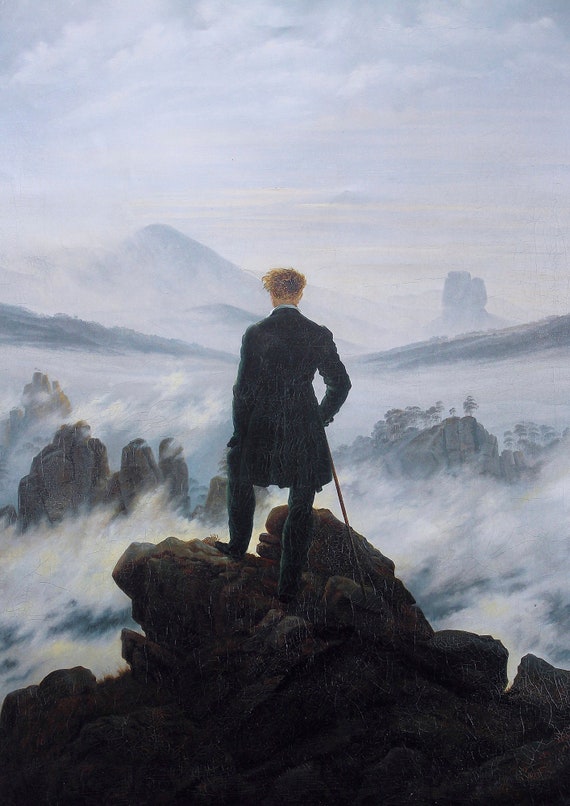 Caspar David Friedrich Wanderer Above the Sea of Fog Classic Art Poster  Print - Etsy