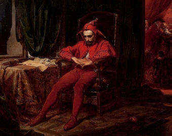 The Sad Clown Stanczyk Classic Art Poster Print | Jan Matejko | 1862 |