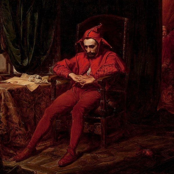 The Sad Clown Stanczyk Classic Art Poster Print | Jan Matejko | 1862 |