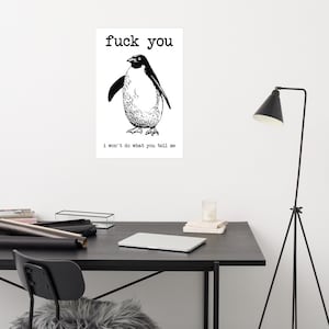 Rage Against The Machine-poster, fuck you, ik zal niet doen wat je me zegt, RATM