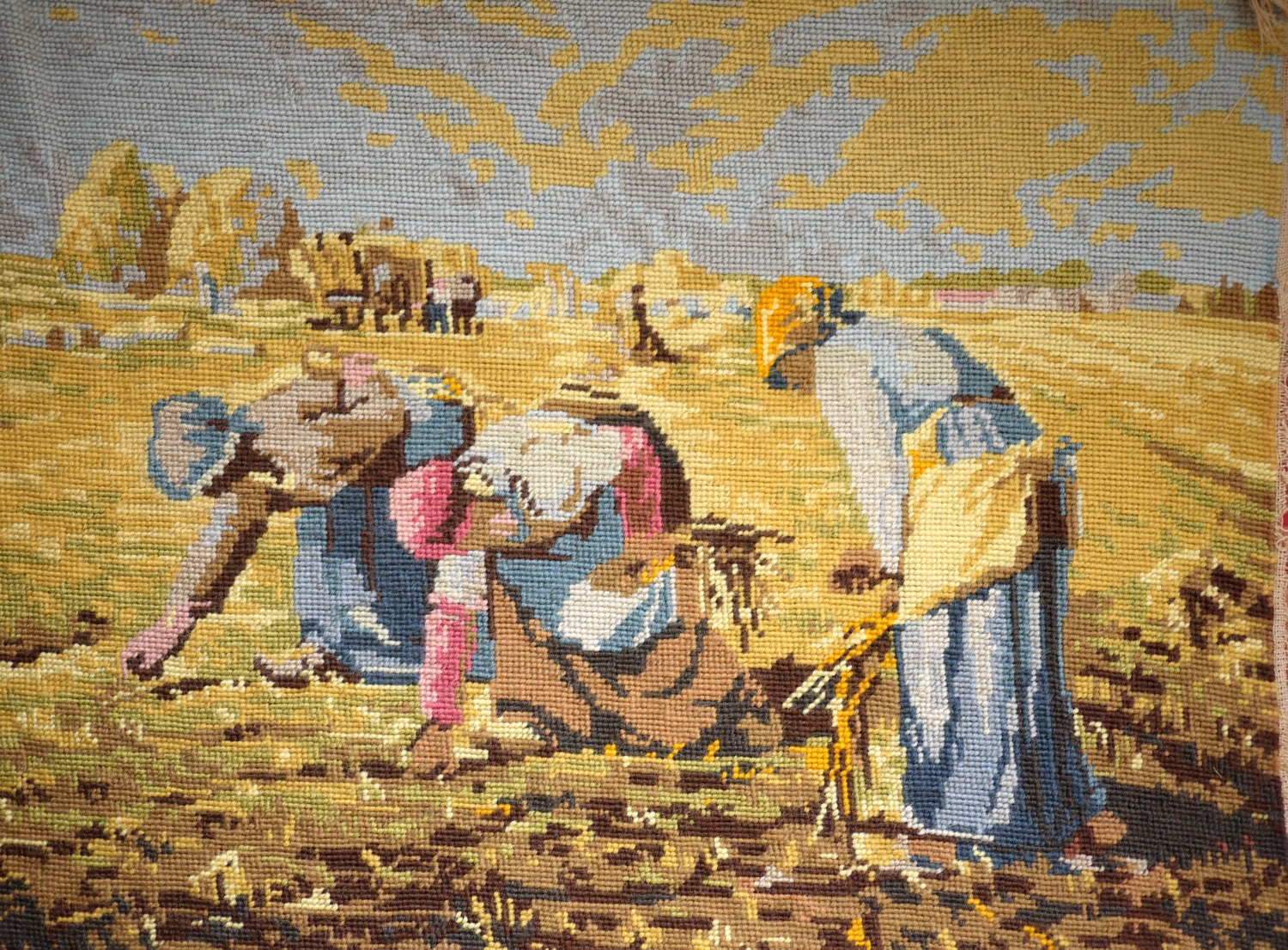 Les Glaneuses d'après Peinture de J F Millet Idéal Pour La Couverture Mur/Coussin/Oreiller/Sac/Tabou