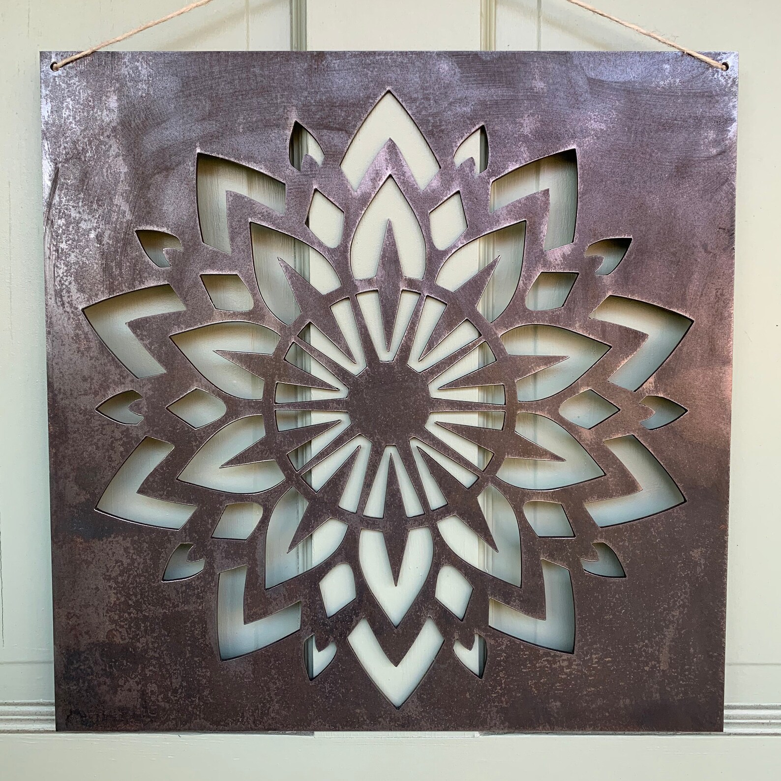 Mandala Metal Wall Art Indoor/Outdoor Etsy
