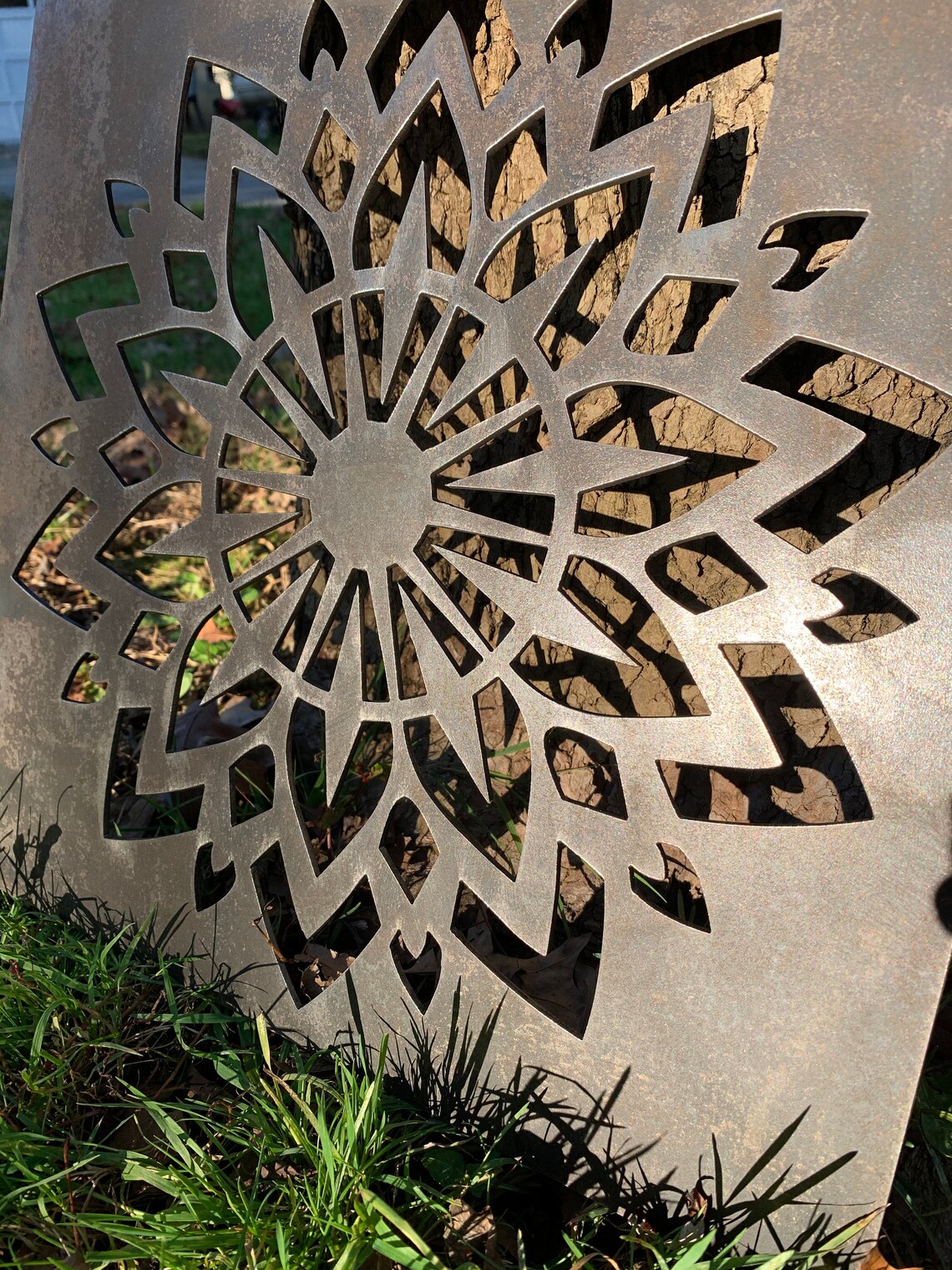 Mandala Metal Wall Art Indoor/outdoor Etsy