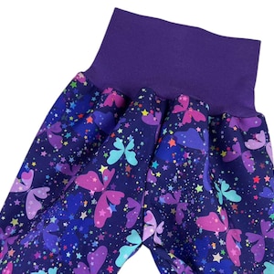 Softshell bloomers - mud pants - dungarees * butterfly purple * baby / children