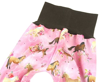 Softshell Pumppants - Mud Pants - Buddelhose *Paarden roze* Baby / Kinderen