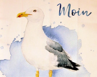 Baumwoll-Geschirrtuch Seagull ca. 50x70 cm