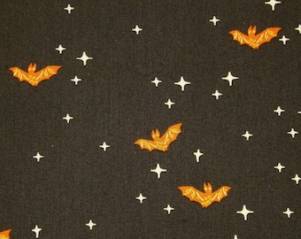 0,5 m Printed cotton fabric "Sweet 'n Spookier - Bat Night" 110 cm w.