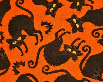 0,5 m Printed cotton fabric "Cats and Bats" 110 cm br.