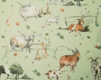 0.5 m printed fabric "Farm Animals" approx. 145 cm wide Sophia Drescher