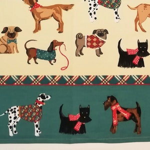 Printed fabric "Pets - dogs" 48x74 cm  tea towel