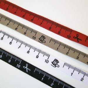 1 m geweven tape - meetlint - ca. 10 mm 100% polyester