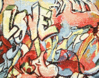 0.5 m tapestry - Graffiti - 140 cm br. Polyester/Cotton