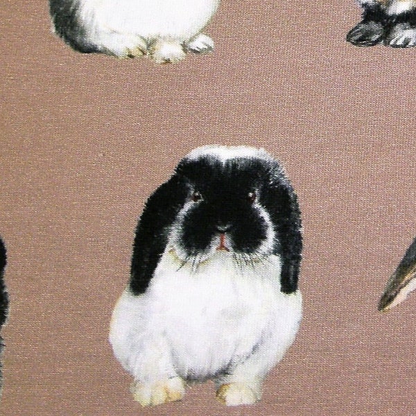 0,5 m Single-Jersey Cotton "Mini Lop Rabbits" 150 cm width