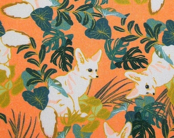 0,5 m Printed cotton fabric  "Moroccan Sunrise - Fennec" ca. 110 cm w.