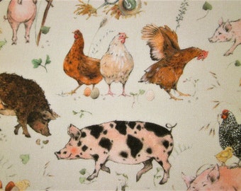 0,5 m Printed fabric "Farm Stories" 145 cm w.