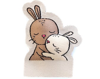 Web label 3D - bunny love - approx. 50 x 40 mm