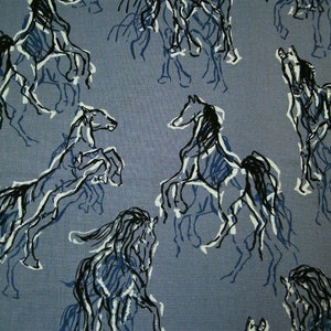 0,5 m Printed fabric Wild Horses 110 cm w. image 3