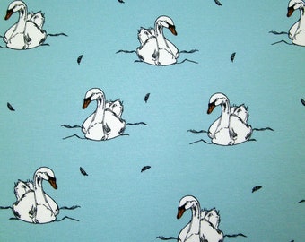 0,5 m Single-Jersey "Swan/Feather" 160 cm width organic cotton