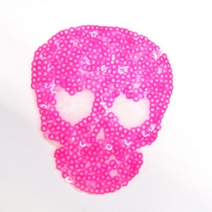 iron on label Skull 75x60 mm sequins image 3