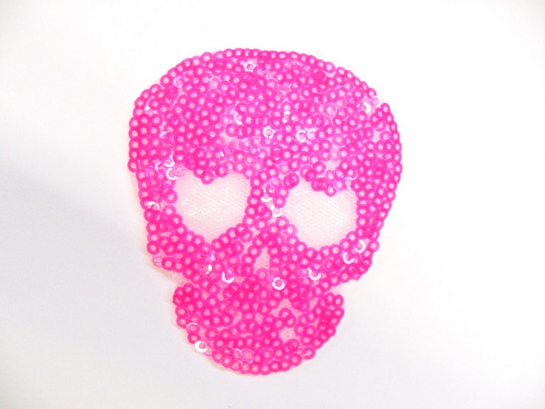 iron on label Skull 75x60 mm sequins image 3