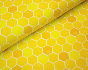 0,5 m printed cotton fabric "Feed the Bees"114 cm w.